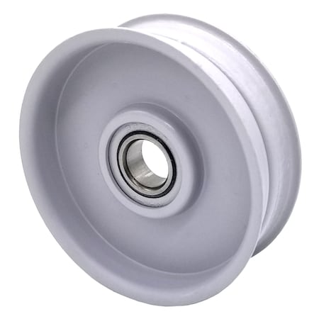 Terre Products Flat Idler Pulley - 3.25'' Flat Dia. - 5/8'' Bore - Steel 31325100